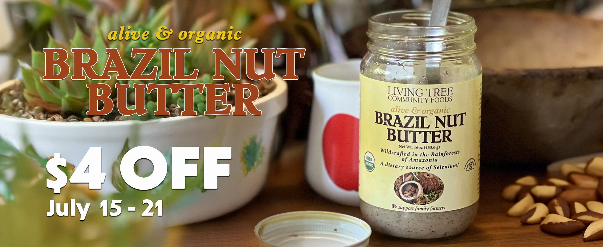 Brazil Nut Butter Weekly Sale Homepage Banner