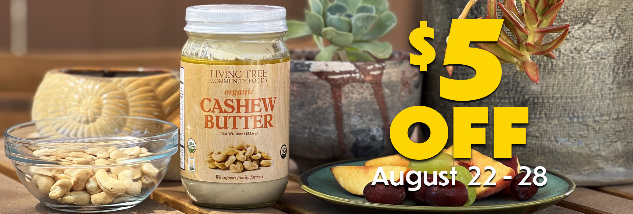 Cashew Butter 16oz Weekly Sale Banner