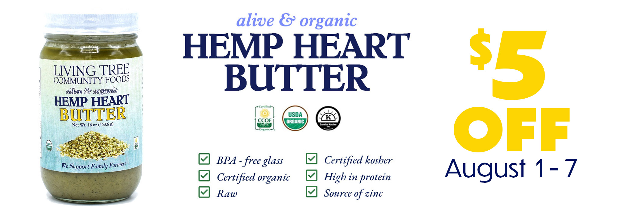 Hemp Heart Weekly Sale Banner