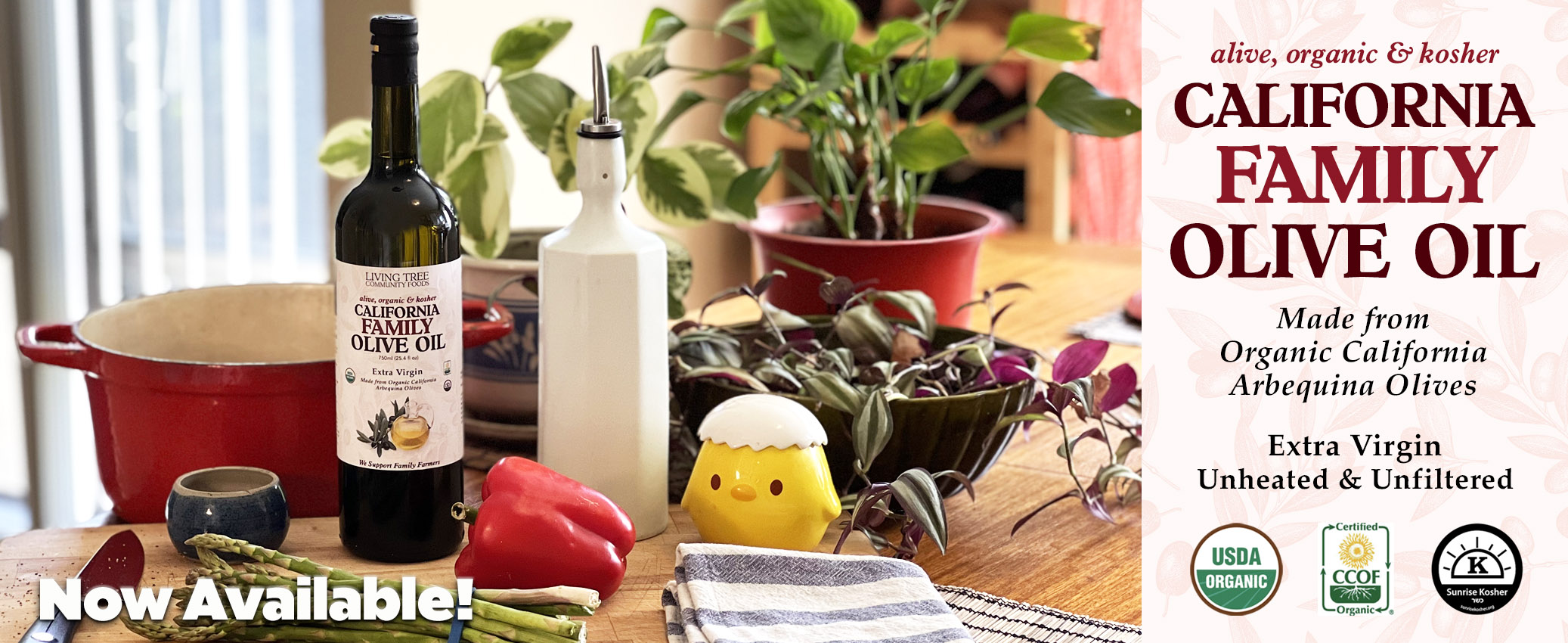 California Family Olive Oil Homepage Header
