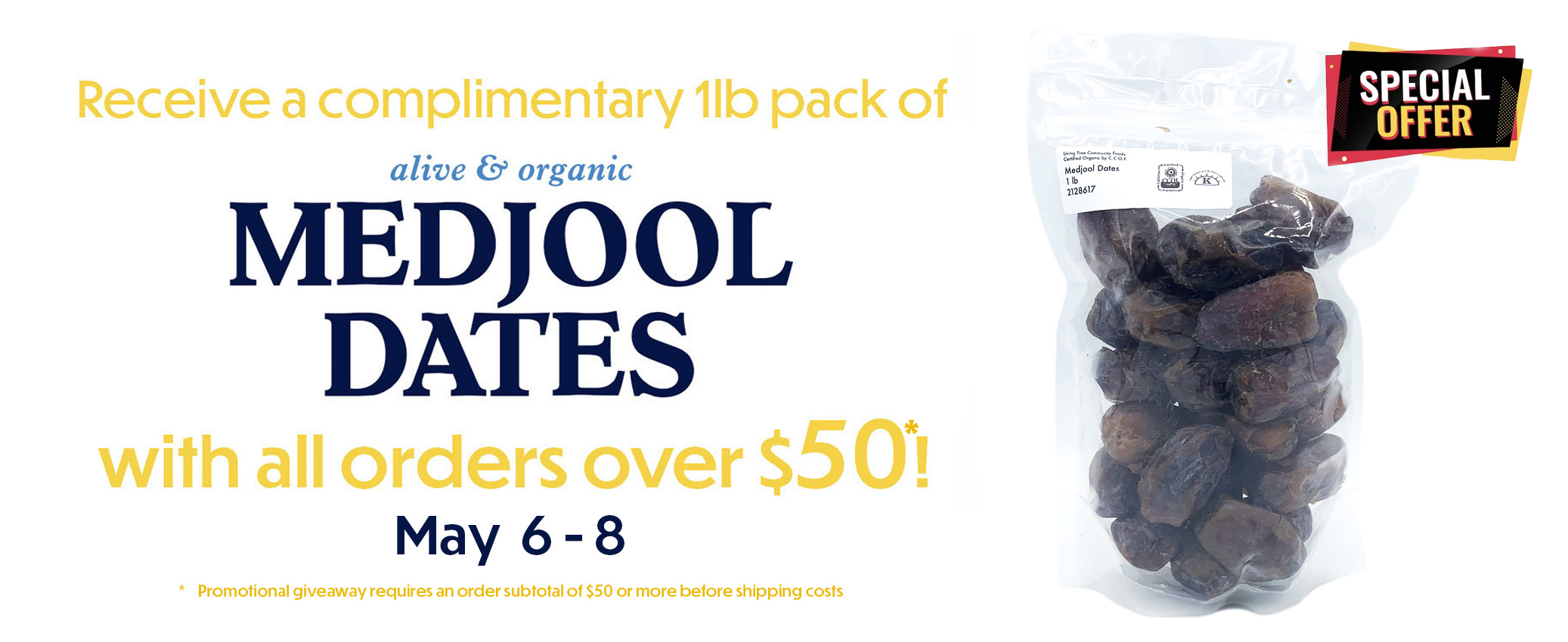 Medjool Dates Promo Banner