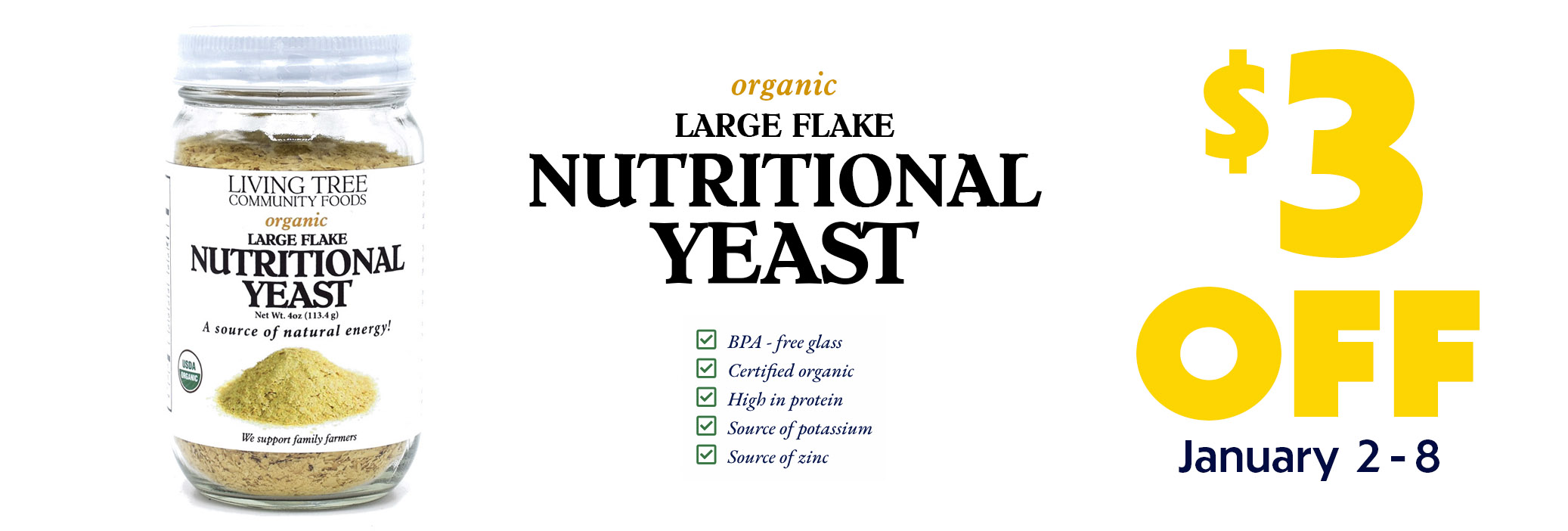Nutritional Yeast Weekly Sale Banner