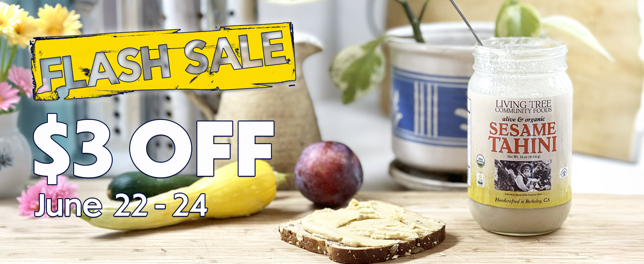 Tahini Flash Sale Homepage Banner