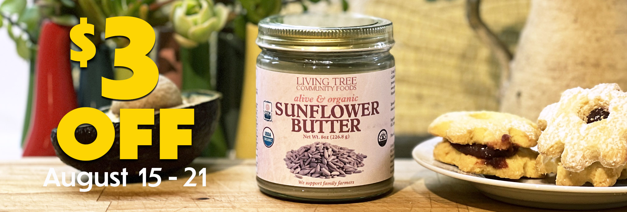 Sunflower Butter Sale Homepage Banner