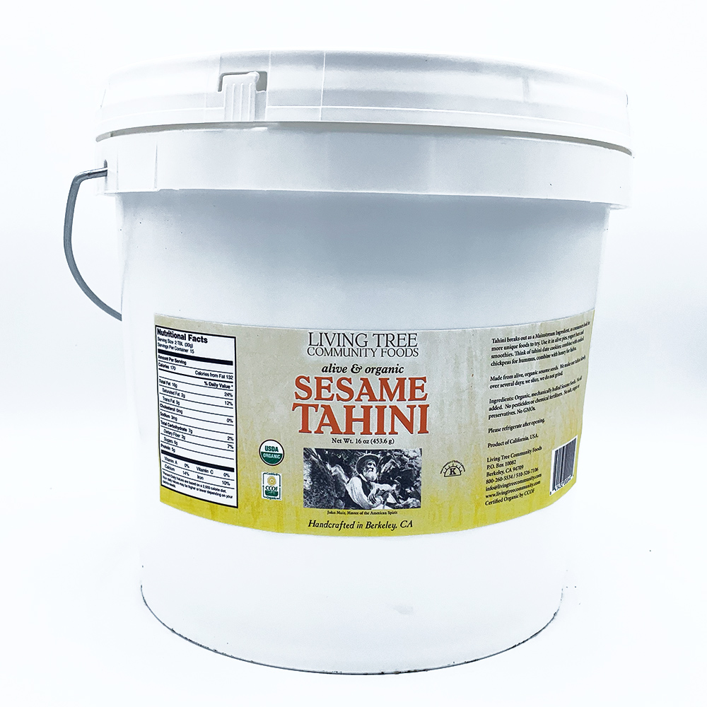 Sesame tahini - alive and organic 18lb. tub