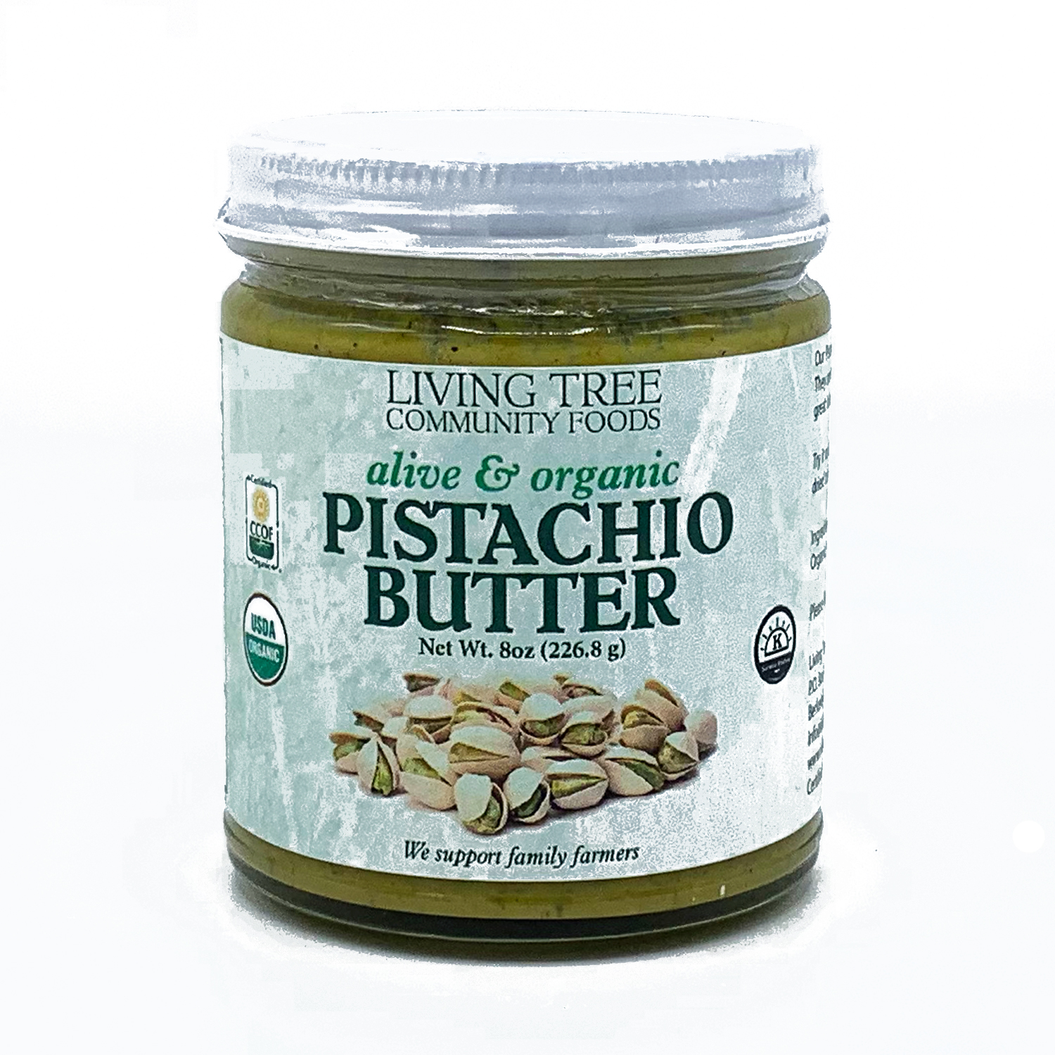 Pistachio Butter Alive and Organic Living Tree Community Foods