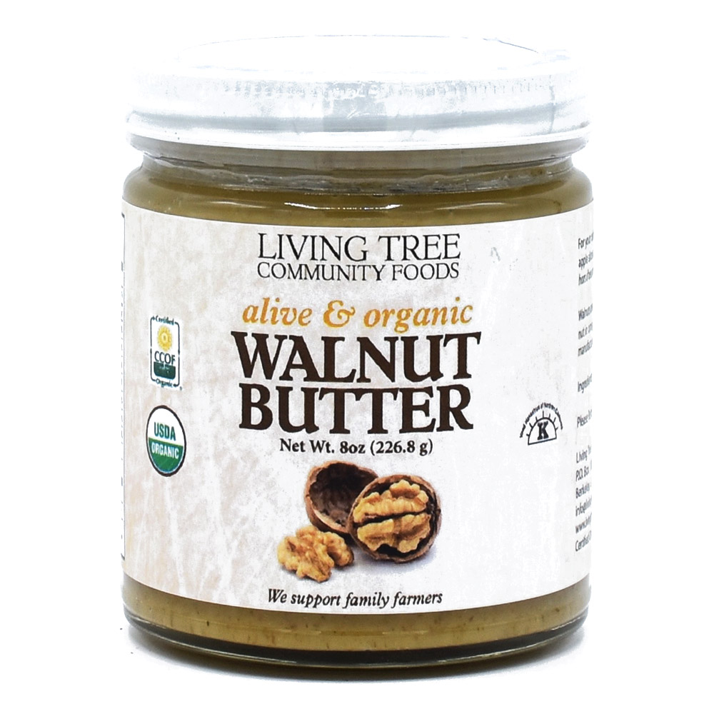 Walnut Butter 8oz Jar - Raw, Alive and Organic