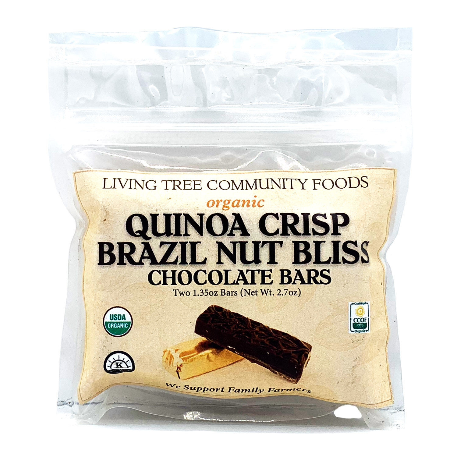 Quinoa Crisp Brazil Nut Bliss Chocolate Bars Organic