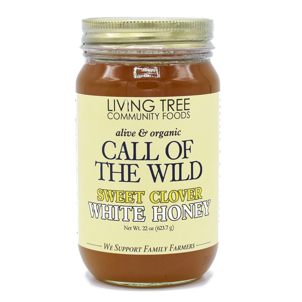 “Call Of The Wild” White Clover Honey Alive & Organic Living Tree