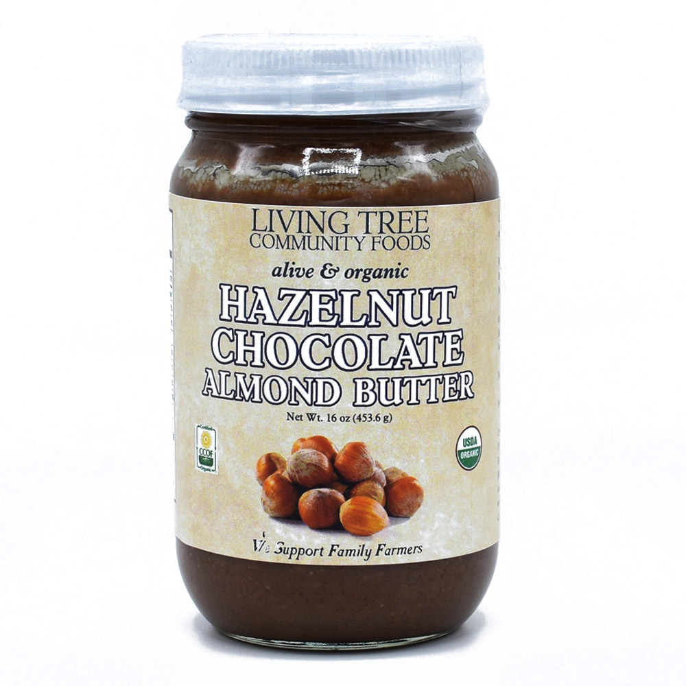 Hazelnut Chocolate Almond Butter Alive and Organic Living Tree